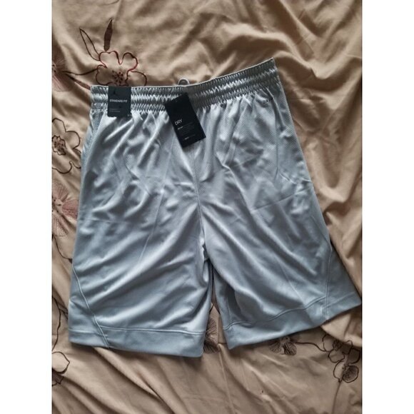 Jordan Rise Striped Triangle Basketball Shorts Men's Size Large  Color: Wolf Gra - Picture 7 of 11
